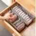 3 in 1 Underwear Drawer Storage Box Household Socks Folding Storage Box Beige
