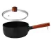 22cm With Cover Boil Instant Noodles Non-Stick Pan Baby Food Supplement Pan Maifan Stone Small Milk Pot Black