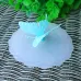 2 PCS Creative Dustproof Silicone Butterfly Transparent Lace Cup Cover Blue