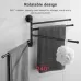 Stainless Steel Towel Bar Rotating Towel Rack Bathroom Kitchen Wall-mounted Towel Polished Rack Holder Brushed Two Poles