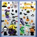 1 Sets SQ629 Halloween Electrostatic Window Stickers Party Decoration Glass Window Wall Double-Sided Stickers Pumpkin Expression