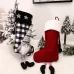 Hanging Feet Faceless Doll Christmas Socks Christmas Decoration Gift Bag Red And Black Grid