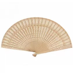 8 inch Ancient Style Fragrant Wood Fan Folding Fan Dance Fan Solid Craft Fan