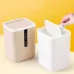 Mini Office Coffee Table Desktop Plastic Shake Lid Storage Trash Can Gray