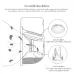 Wearable Automatic Breast Pump Massage Hands-free Invisible Wireless Large Suction Breast Pump S12 English White