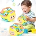 Soft Rubber Cartoon Bee Hand Knocking Rattle Dumbbell Early Educational Toy for Kid Hand Bell Baby Toy