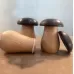 Kitchen Hotel Mushroom Shaped Wood Toothpick Box