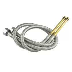 Weave Stainless Steel Flexible Plumbing Pipes Cold Hot Mixer Faucet Water Pipe Hoses High Pressure Inlet Pipe 80cm 8cm Copper Rod