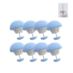 8 PCS Non-marking One-touch Unlocking Mushroom-shaped Quilt Fixer Blue and Cloth Needle