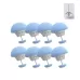 8 PCS Non-marking One-touch Unlocking Mushroom-shaped Quilt Fixer Blue and Cloth Needle