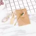 10 PCS Festival Creative DIY Retro Kraft Paper Handmade Small Dry Flower Greeting Card Birthday Card