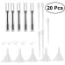 5PCS 12ml Empty Mascara Tube With Eyelash Wand and 5pcs Funnels And Transfer Pipettes Set For Castor Oil DIY Container Set
