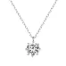 MSN003 S925 Sterling Silver Sparkling O Chain Necklace Moissanite Pendant