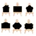 Small Party Shop Message Blackboard Ornaments Pine Tripod Decorative Message Board
