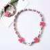 2 PCS in Set Lovely Cartoon Wood Jewelry Beads Necklace Baby Kids Princess Animals Necklace Butterfly