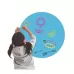 Erasable PVC Round Self-Adhesive Message Board Children Drawing Teaching Blackboard Sticker Color Random Delivery 10 Colors in Set 30CM