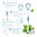 10 PCS Tongue Coating Cleaning Scraper To Remove Bad Breath Tongue Brush Random Color Delivery