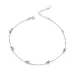 SCT005 S925 Silver Anklet White Gold Plated Anklet
