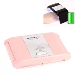 BLUEQUE 36W Manicure Lamp Rechargeable Portable Folding LED/UV Phototherapy Machine Nail Lamp Battery Type Pink