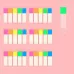 5pcs Fluorescent Transparent Small Sticker Note Indicator Label Index Sticker
