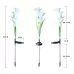 Simulated Lily Flower 4 Heads Solar Powered Outdoor IP55 Waterproof LED Decorative Lawn Lamp Colorful Light