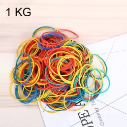 Assorted Color Sturdy Stretchable Elastic Rubber Bands School Office Supplies Stationery