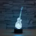 Guitar Shape 3D Colorful LED Vision Light Table Lamp Crack Touch Version