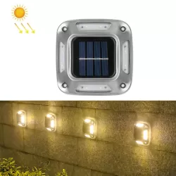 8 LED Solar Wall Lamp Outdoor Stainless Steel Buried Light Warm Light