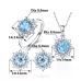 3 PCS in Set Snow Shape Gemstone Jewelry Set For Women size 6