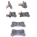 Pet Silicone Folding Bowl Mat Non-Slip and Bite Resistant Portable Feeding Bowl Gray