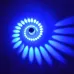 3W Modern Interior Creative Spiral Round Wall Lamp for Club KTV Corridor Aisle Background Wall Decoration Lamp Wall Mounted Blue Light