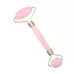 Double Head Massage Roller Natural Rose Crystal Quartz Jade Stone Anti Cellulite Wrinkle Facial Body Beauty Health Tool Pink