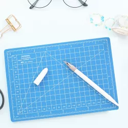 Junesix A5 Cutting Mat Set Cutting Mat and Ruler and Carving Knife