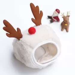 Pet Christmas Hat Saliva Festive Dressing Supplies White