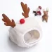 Pet Christmas Hat Saliva Festive Dressing Supplies White