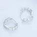 BSE734 Sterling Silver S925 Zirconia Budding Flower Earrings
