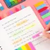 5pcs Fluorescent Transparent Small Sticker Note Indicator Label Index Sticker