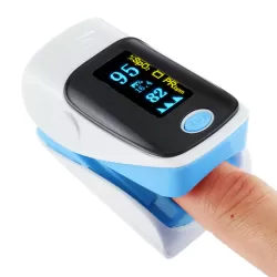 AB-80 Precision Finger Pulse Oximeter Blood Oxygen Monitor Blue