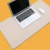 Multifunction Business PU Leather Mouse Pad Keyboard Pad Table Mat Computer Desk Mat Apricot