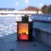 Outdoor LED Table Lamps Artificial Fireplace Candlestick Charcoal Flame Retro Decoration Warm Light