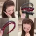 Acrylic Hair Accessories Flocking Cloth Rhinestone Wave Non-Slip Headband With Comb Teeth Black