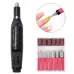 1 Set Power Professional Electric Manicure Machine Pen Pedicure Nail File Nail Tools 6 bits Drill Nail Drill Machine EU Black