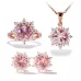 3 PCS in Set Snow Shape Gemstone Jewelry Set For Women size 6