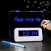 Multifunction LCD Digital Alarm Clock Thermometer and 4-Port USB HUB and Message Board with Blue or Green LCD backlight