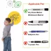 Erasable PVC Round Self-Adhesive Message Board Children Drawing Teaching Blackboard Sticker Color Random Delivery 10 Colors in Set 30CM