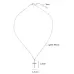 Women Fashion Bright Electroplating Cross Jewelry Necklace Silver