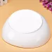 Pet Dog Ceramic Universal Non-slip Food Bowl Feeder White Bowl and Red Mat