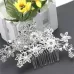 Wedding Hair Clips Romantic Crystal Pearl Flower Hairpin Rhinestone Tiara Bridal Crown Hair Pins Bride Hair Comb White