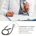 Double-sided Stethoscope Single Tube Doctors Nurse Professional Cardiology Stethoscope Aluminium Alloy Chestpiece Red