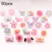 50 PCS Children Cute Cartoon Resin Flower Animal Heart Bow-knot Ring